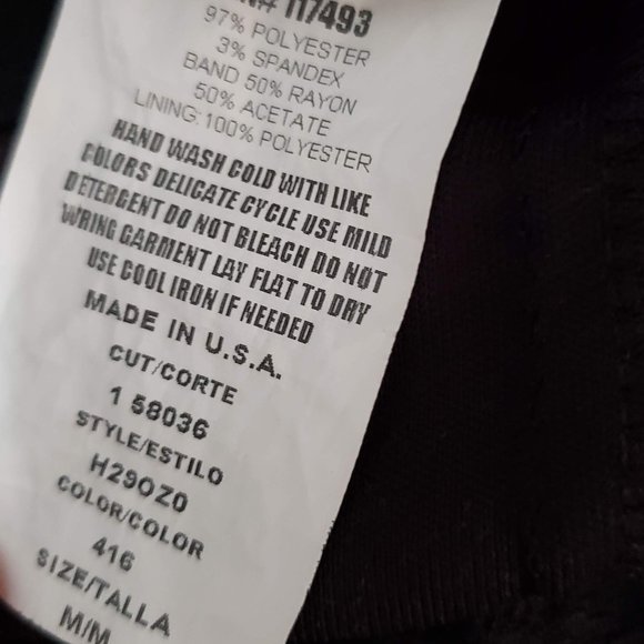 Rampage Black Teal Polka Dot Lace Dress Bow - Picture 8 of 8